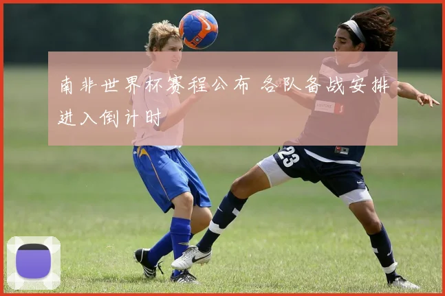南非世界杯赛程公布 各队备战安排进入倒计时