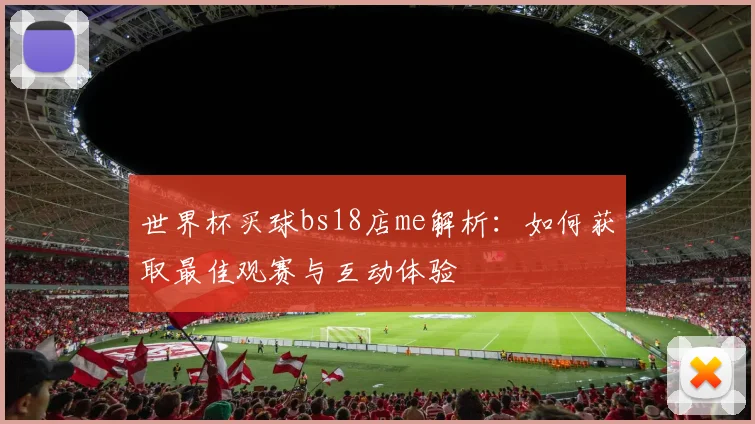 世界杯买球bs18店me解析：如何获取最佳观赛与互动体验